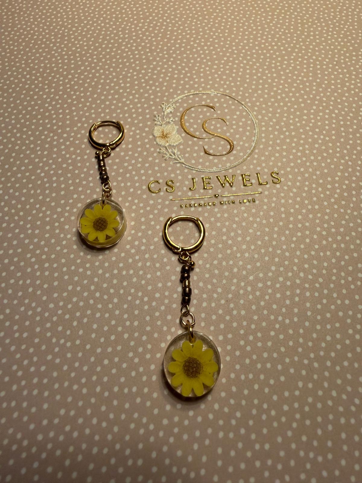 Oorbellen Golden Bloom, Ear Wires Golden Bloom