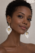 Handmade lily earrings