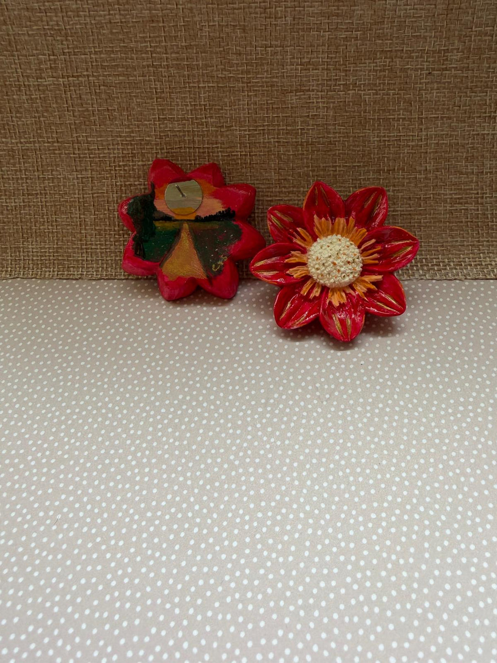 Oorbel Verborgen Rode Tuin, Ruby garden earring