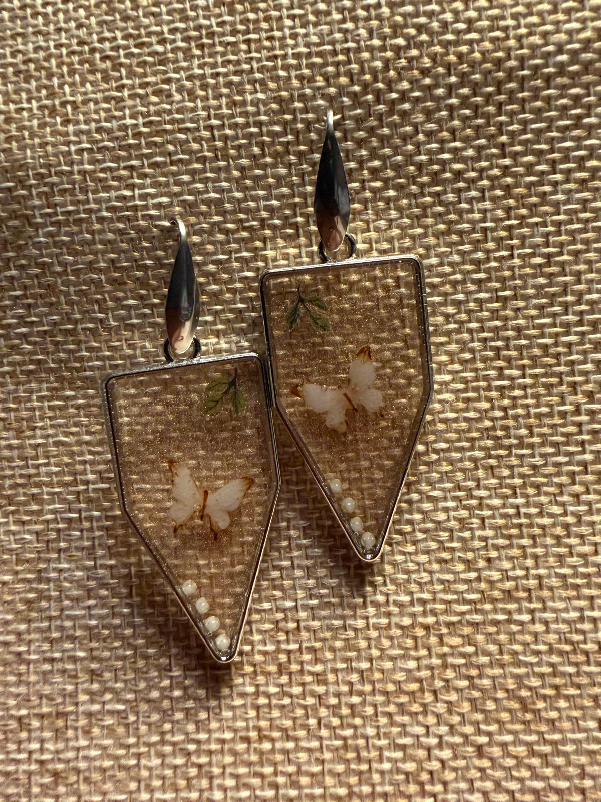 Oorbellen Butterfly Prism, Ear Wires Butterfly Prism